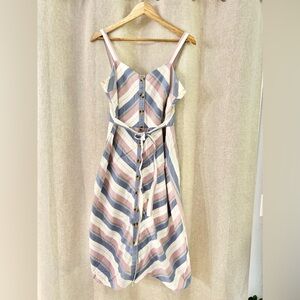 Franchescas striped midi dress